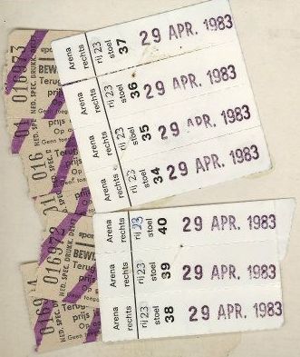 Golden Earring tickets Rotterdam - Ahoy back home concert April 29, 1983